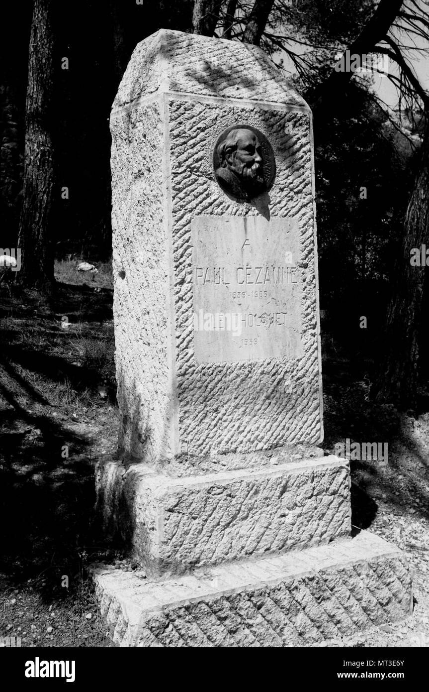 Ein Monument von Paul Cézanne im Dorf Le Tholonet, Provence. Stockfoto