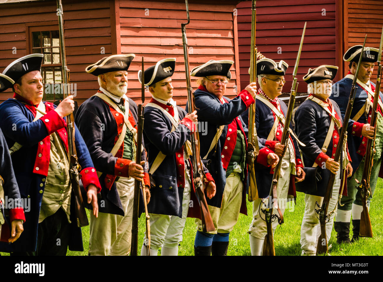 Revolutionären Krieg Encampment Webb Deane Stevens Museum Wethersfield, Connecticut, USA Stockfoto
