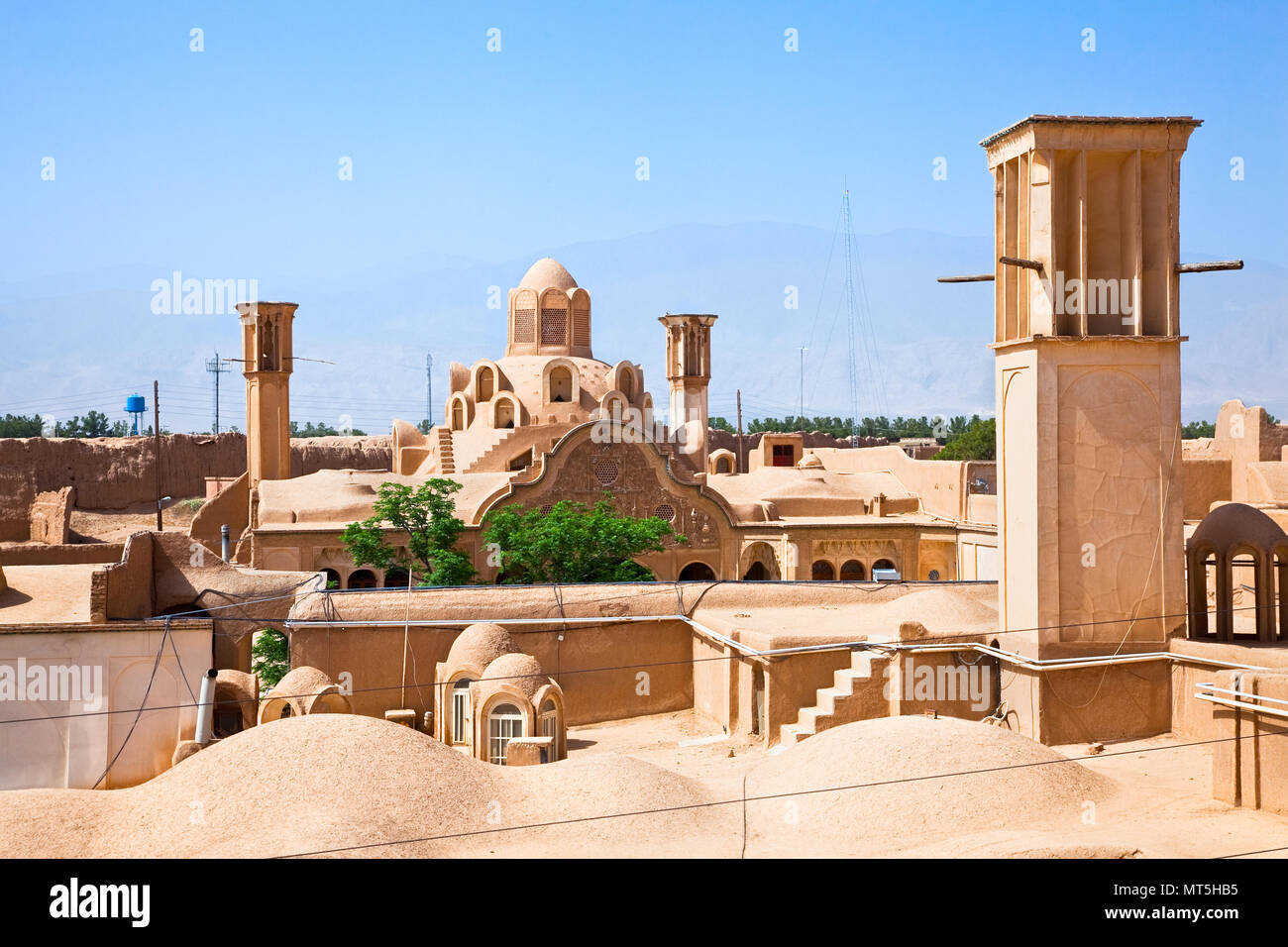 Und Windcatcher roors von Kashan, Iran Stockfoto