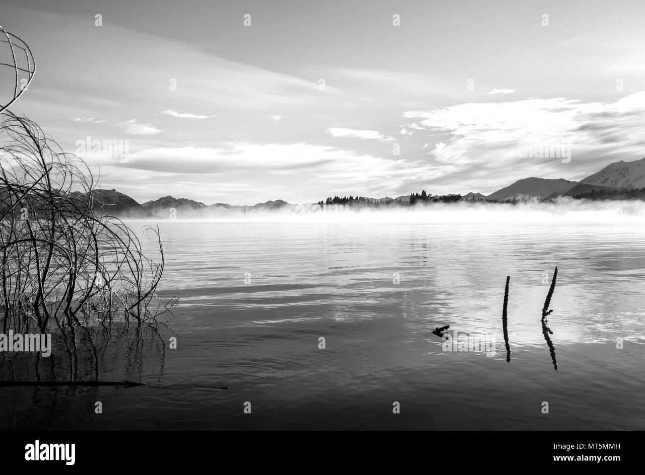 Landschaft des Lake Tekapo Neuseeland im Herbst Saison. Stockfoto