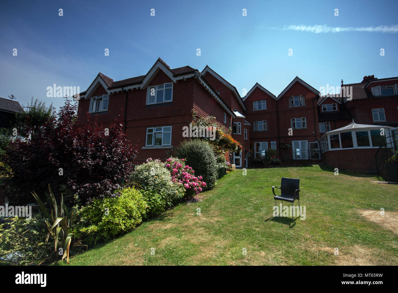 Blumen im Garten von Grasmere House houtel in Salisbury, England, Großbritannien Stockfoto