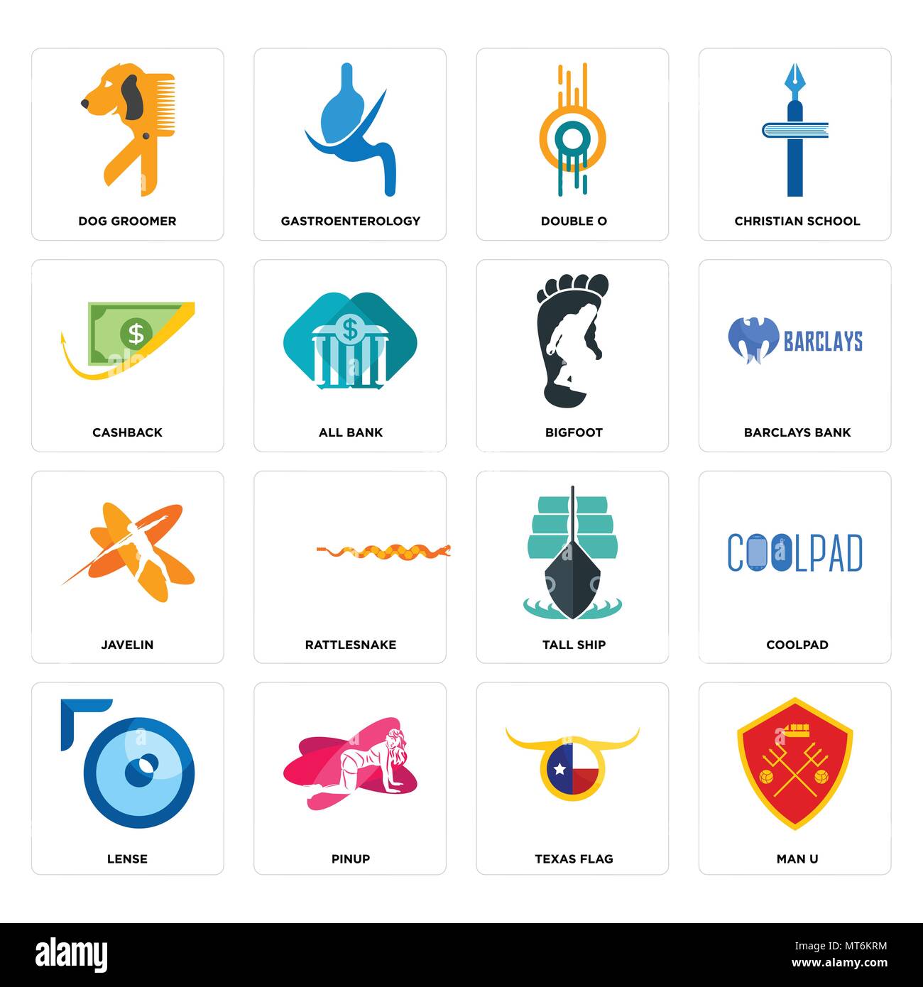 16 Einfache editierbare Ikonen wie man u, Texas Flagge, Pinup, Lense, coolpad, Dog Groomer, Cashback, Speerwerfen, Bigfoot für mobile verwendet werden können, Web Stock Vektor