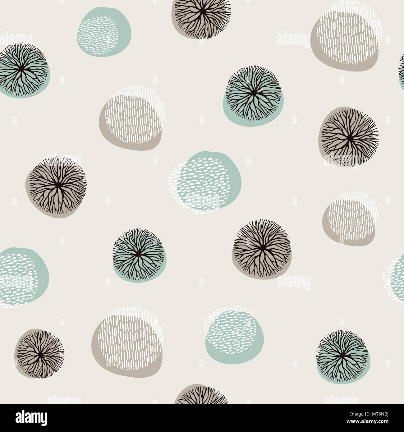 Zusammenfassung nahtlose Muster mit Hand gezeichnet doodle Dekoration und Sea Life Elemente Hintergrund ideal für Grafik drucken oder Stoff. EPS 10 Vektor. Stock Vektor