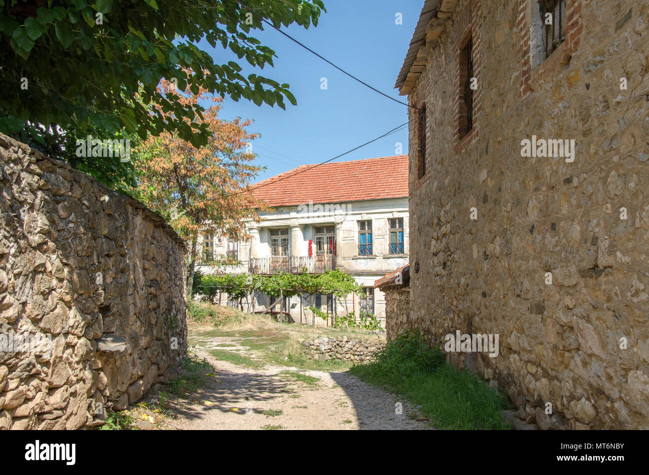 Bukovo Dorf, Bitola, Mazedonien - Traditionelles Haus Stockfoto