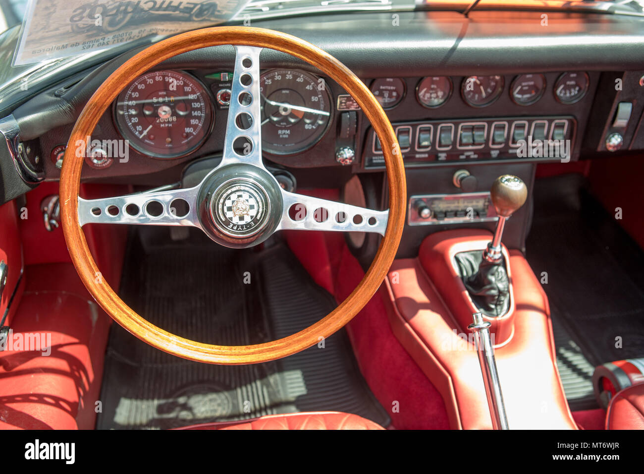 Classic Car Interior Lenkrad Armaturenbrett Jaguar E Classic Car Interior Lenkrad Armaturenbrett Jaguar E