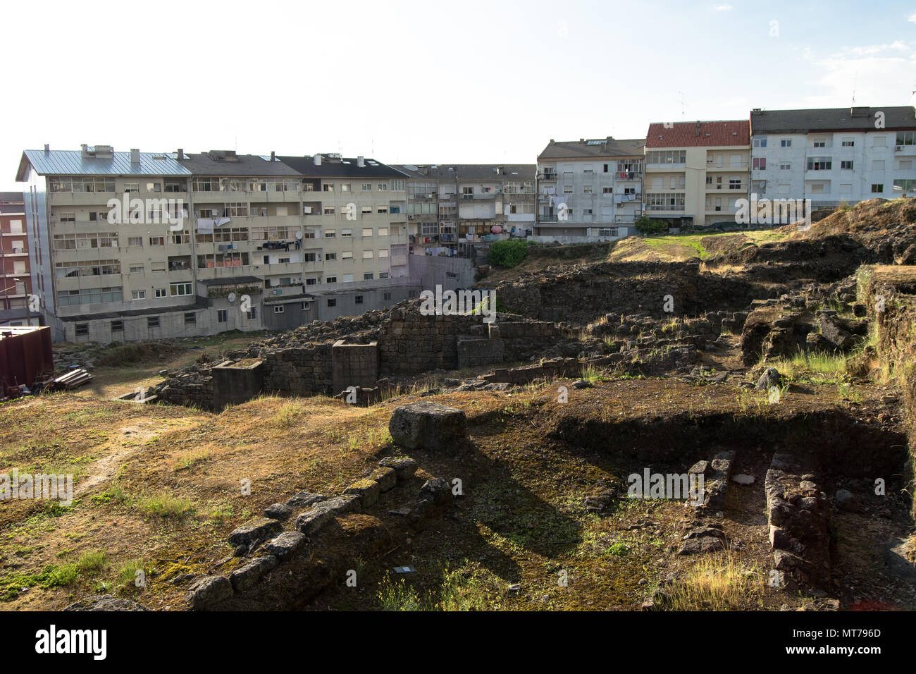 Archäologische Überreste von Bracara Augusta römischen Thermen in Portugal, Stadt Braga Stockfoto