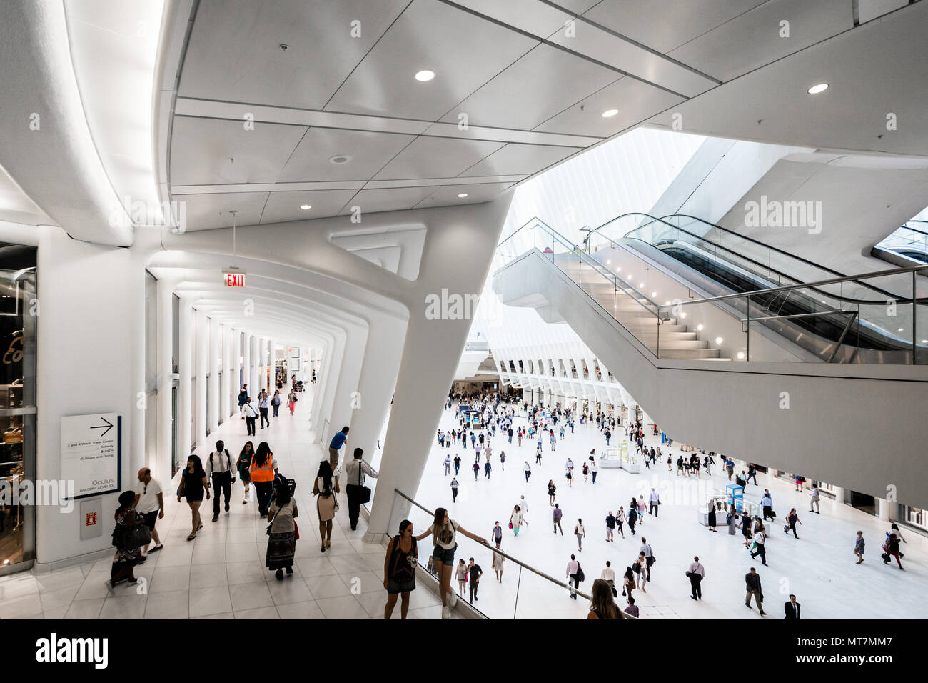 Die Oculus, auf das World Trade Center in Manhattan, New York City. Stockfoto