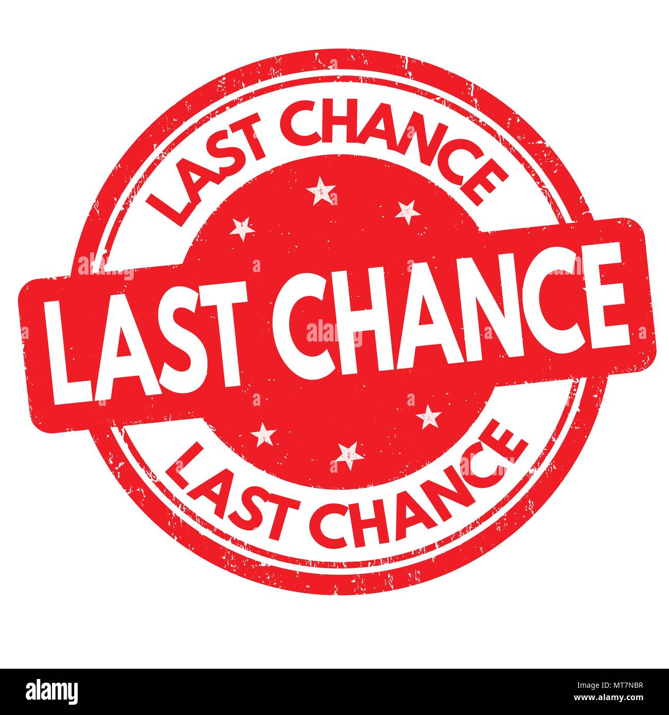 Letzte Chance grunge Stempelabdruck auf weißem Hintergrund, Vector Illustration Stock Vektor