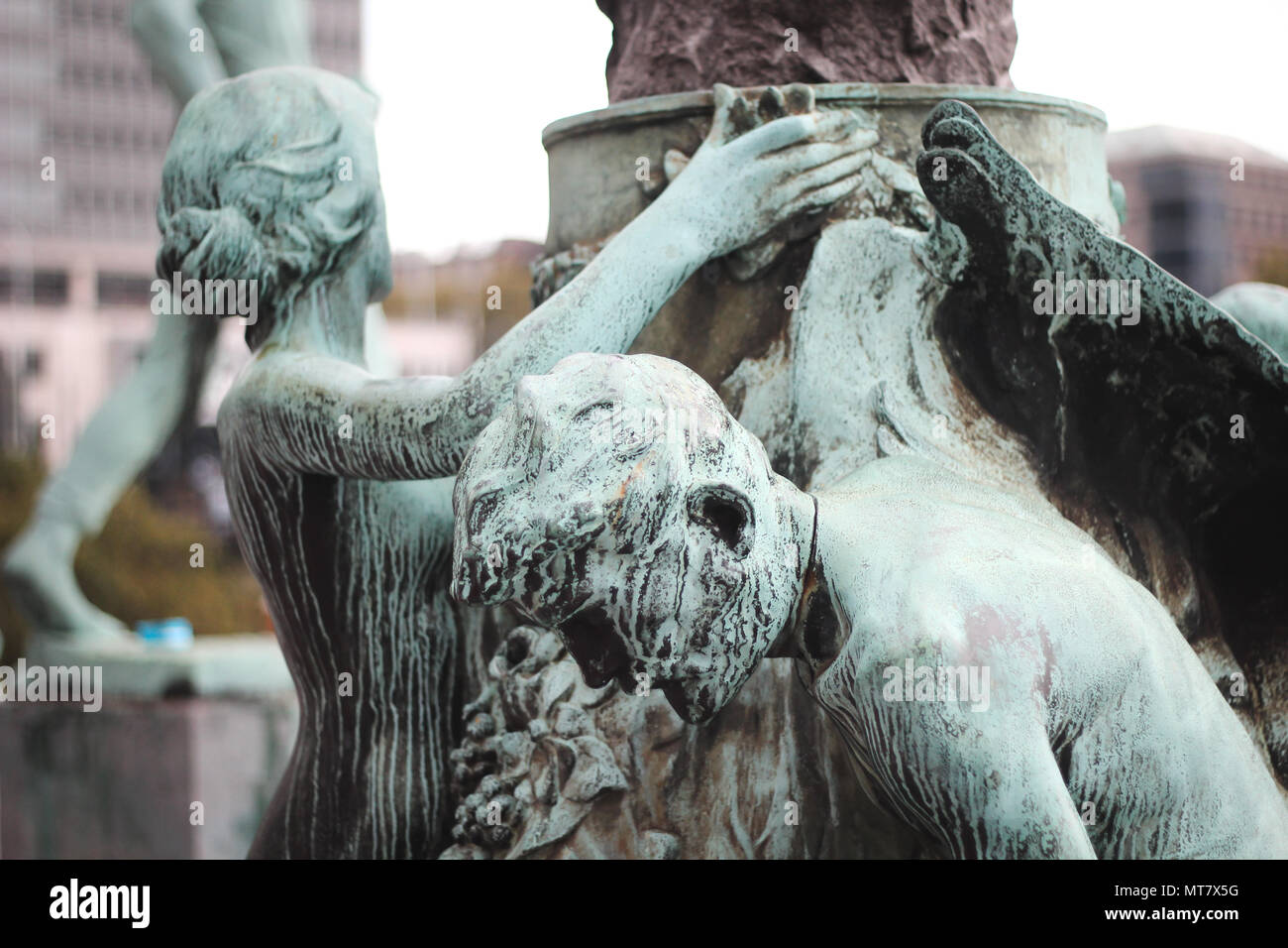 Historischen Statuen zu Brüssel' Botanischer Garten Stockfoto