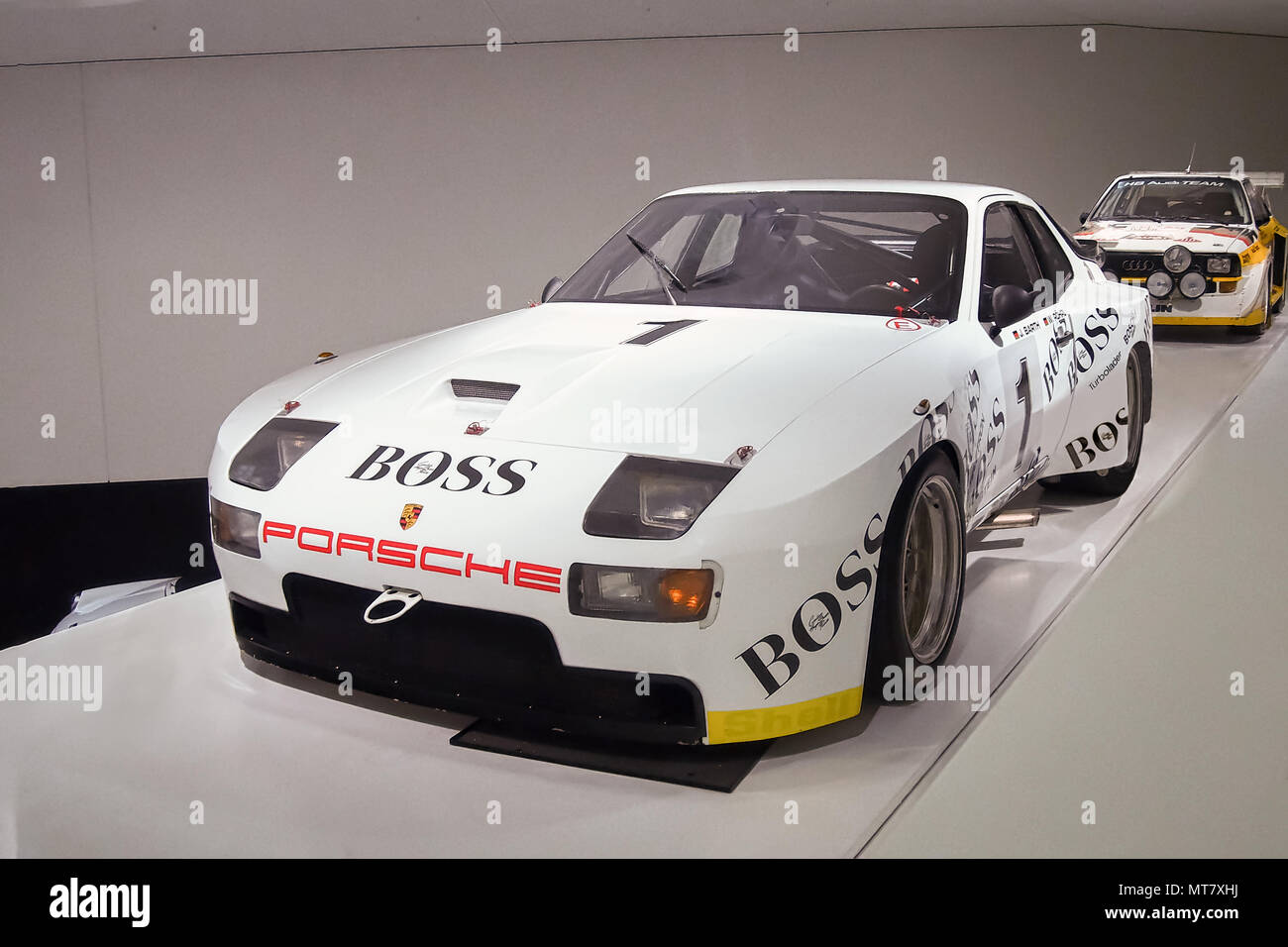 STUTTGART, DEUTSCHLAND - 7 April, 2017: 1981 Porsche 924 GTP Le Mans (Treiber: Jürgen Barth, Walter Röhrl im Porsche Museum Stockfoto