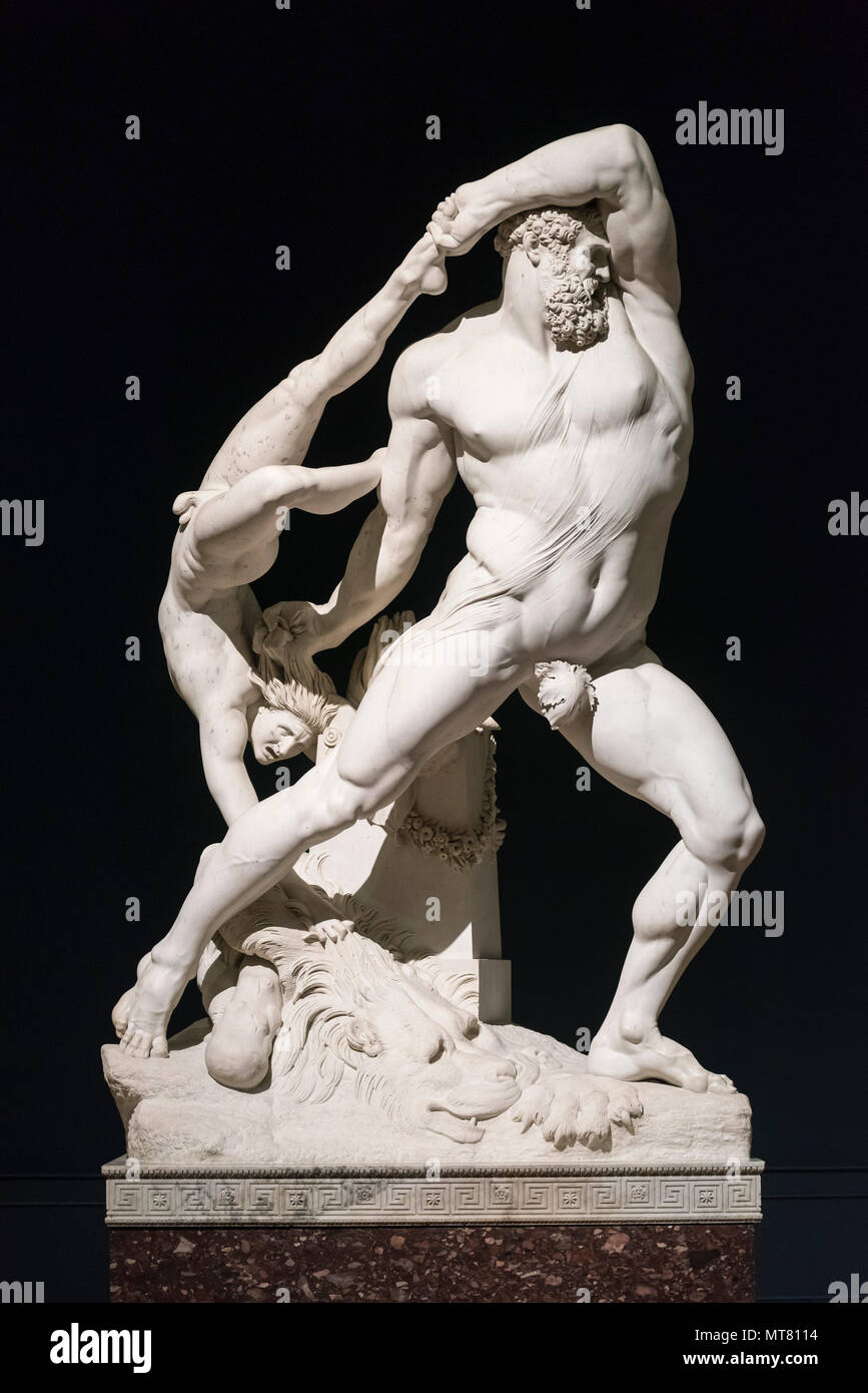 Rom. Italien. Hercules und Lichas, 1795-1813, Skulptur von Antonio Canova (1757-1822). GNAM Nationalgalerie für Moderne Kunst Ercole e Lica, Galleria na Stockfoto