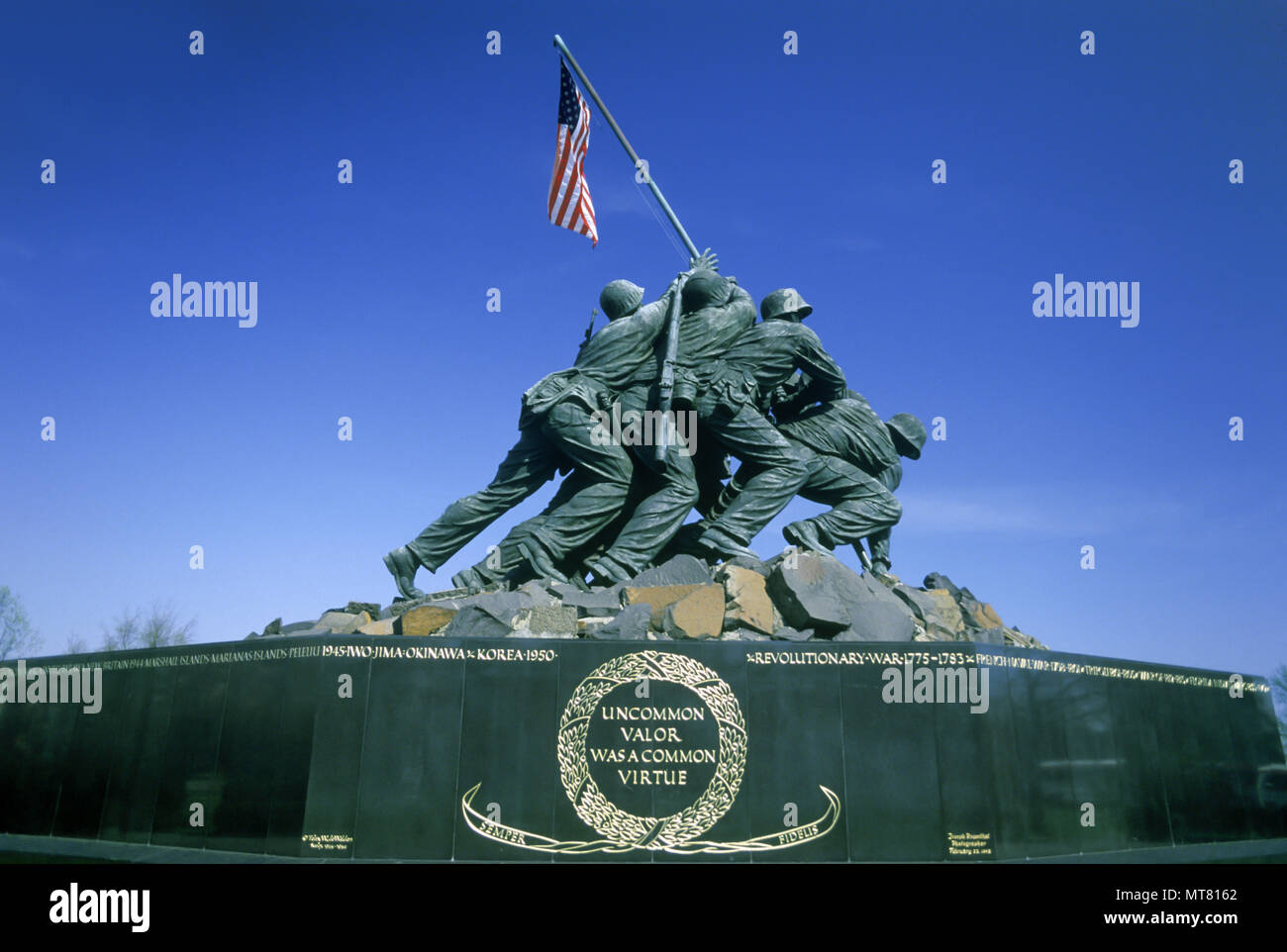 1988 historische IWO JIMA US Marine Corps war Memorial (© FELIX DE WELDON 1954) Arlington, Virginia USA Stockfoto