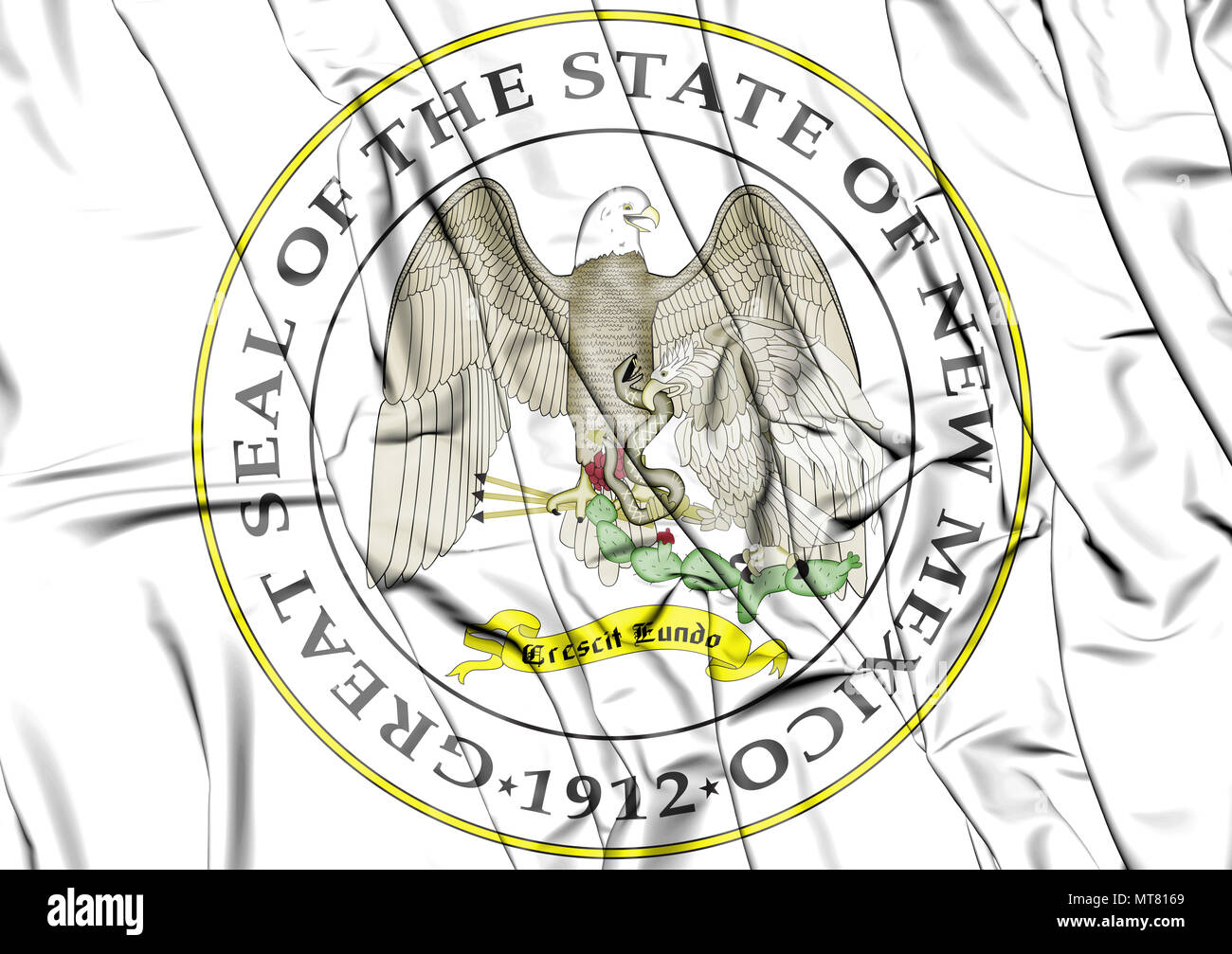 3D Zustand Siegel von New Mexico, USA. 3D Illustration. Stockfoto