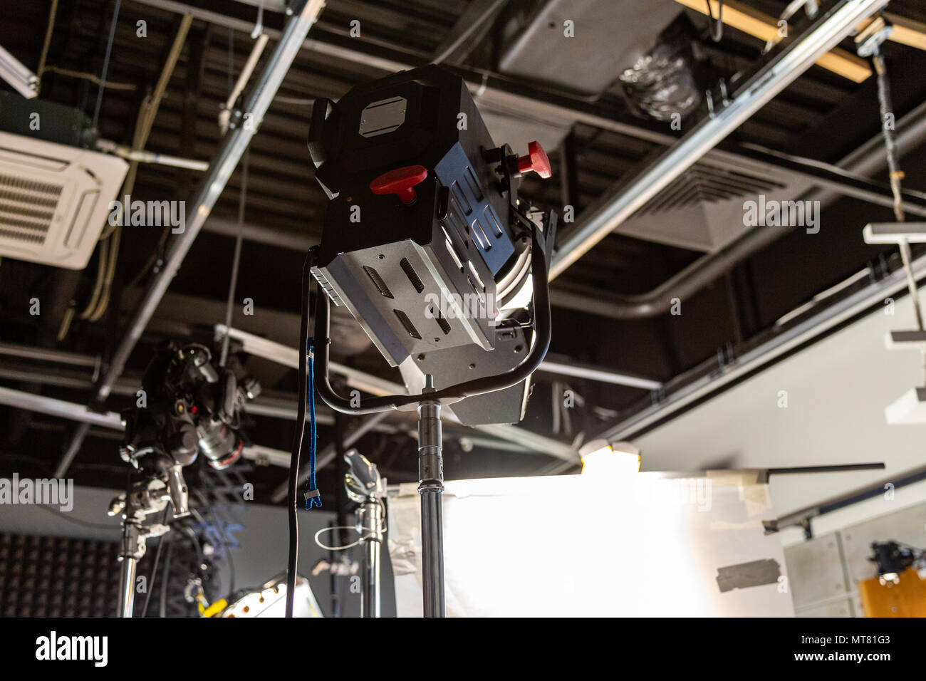 Hinter die Kulissen der Videoproduktion oder Videoaufzeichnung Stockfoto