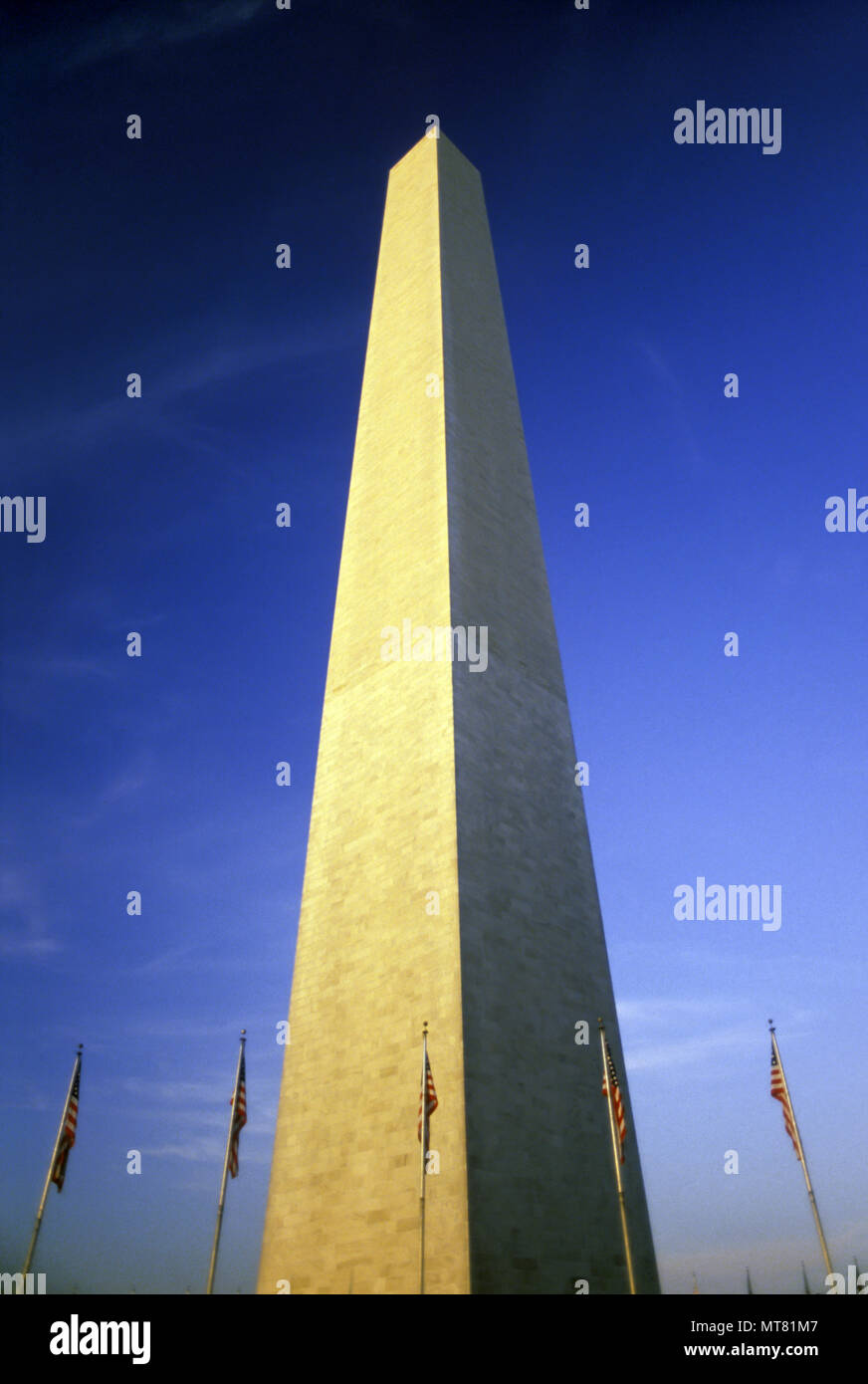 1988 historischen Washington Monument OBELISKEN WASHINGTON DC USA Stockfoto