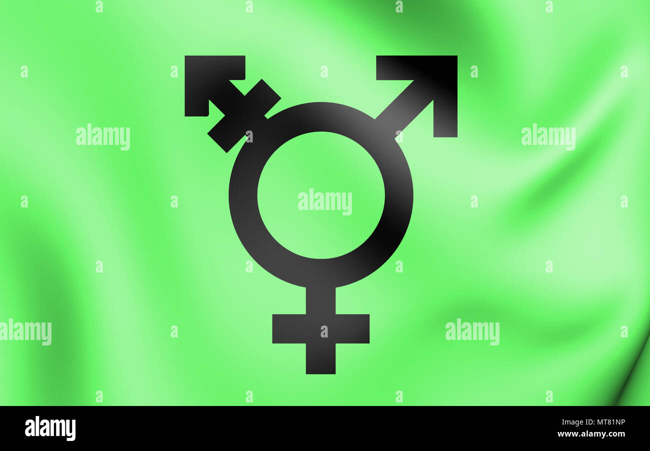 Israelische Transgender Flagge. 3D Illustration. Ansicht von vorne. Stockfoto