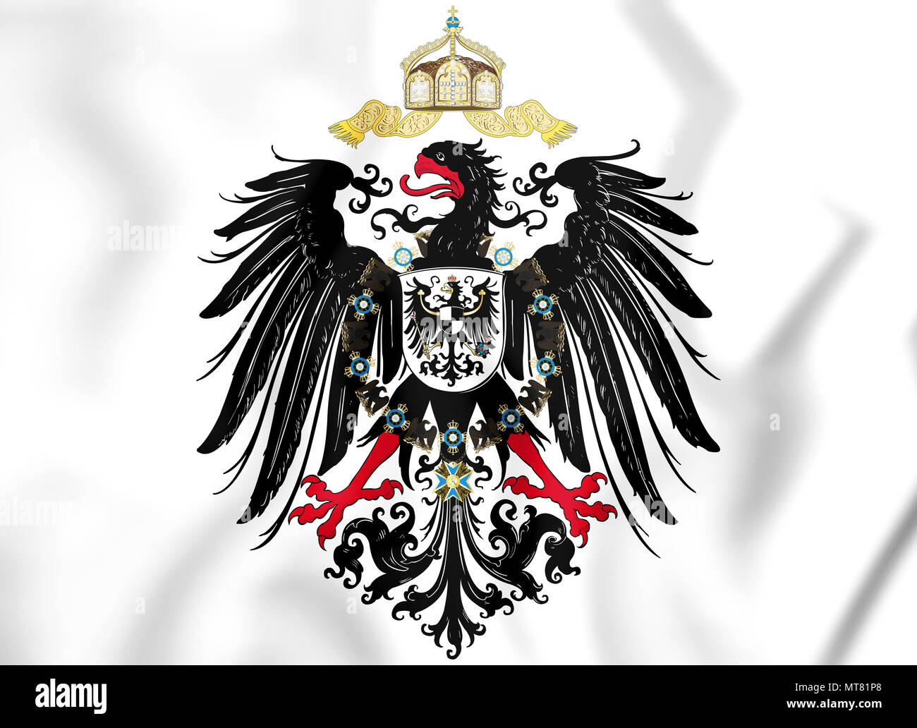 Reichsadler (1888-1918) des Deutschen Reiches. 3D-Darstellung. Stockfoto