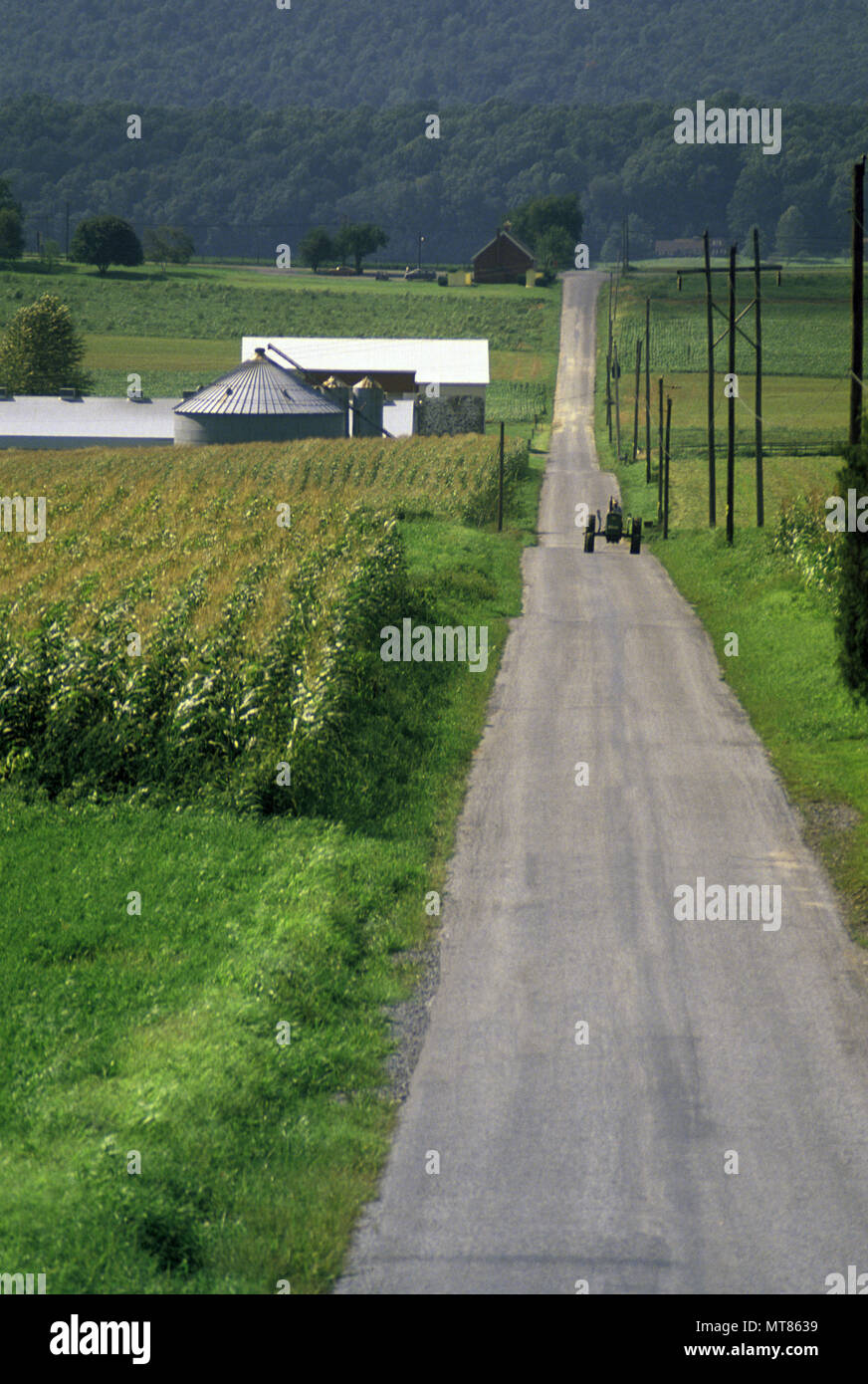 1988 historische GERADE STRASSE LANCASTER COUNTY PENNSYLVANIA USA Stockfoto
