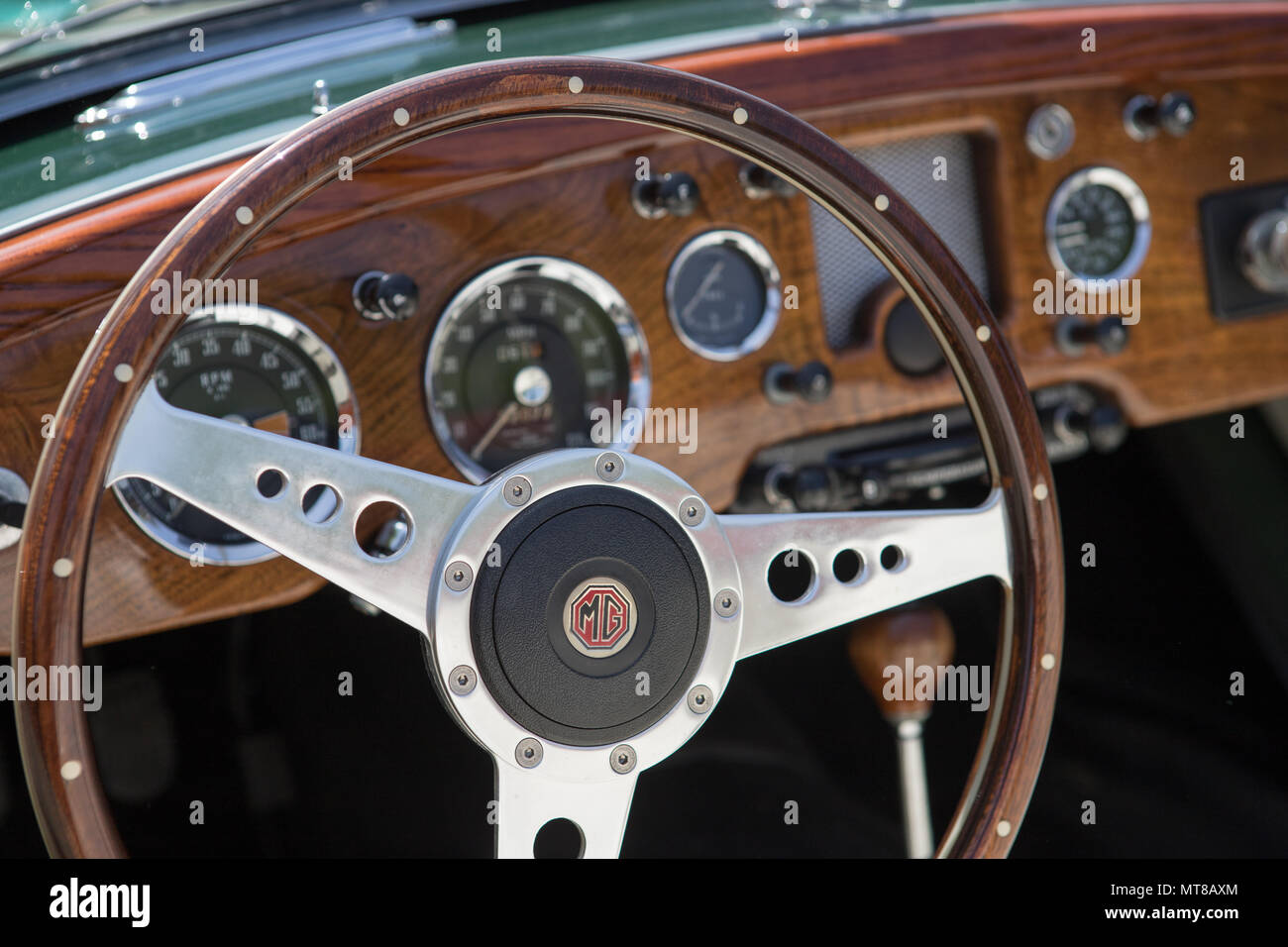 Classic Car Interior Lenkrad Armaturenbrett Vintage Style