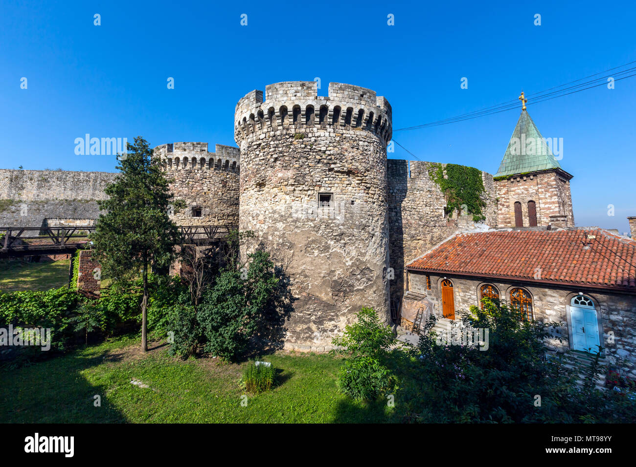 Berühmte Festung Kalemegdan in Belgrad Stockfoto