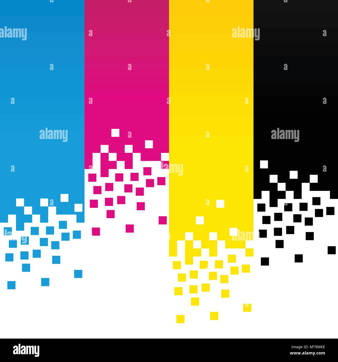 CMYK Digital Color Lines Vector Hintergrund Grafik Design Vorlage Stock Vektor