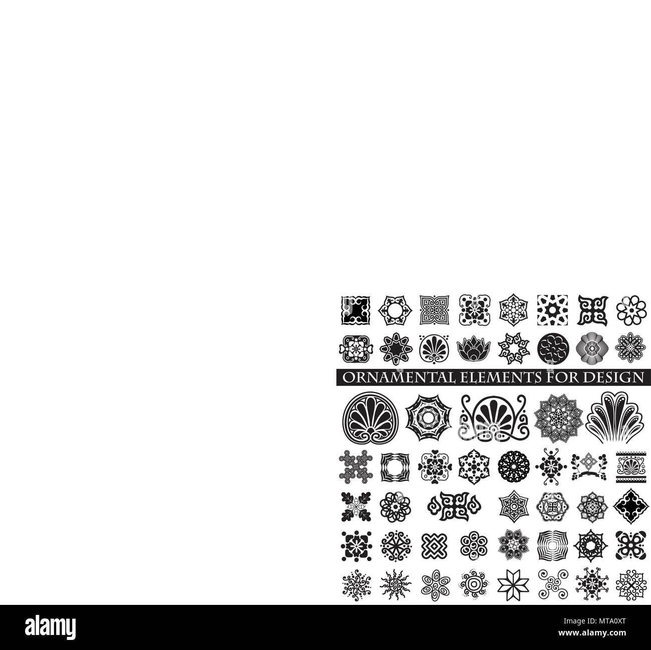 Dekorative Elemente, um ihre Arbeit zu verzieren. Vektor grafische Elemente für Design Stock Vektor