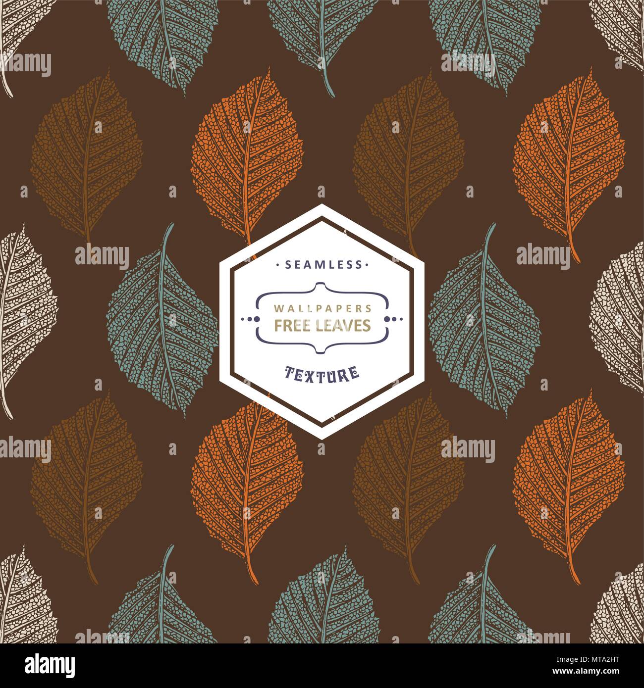 Florale nahtlose Muster mit Herbst Blätter Stock Vektor