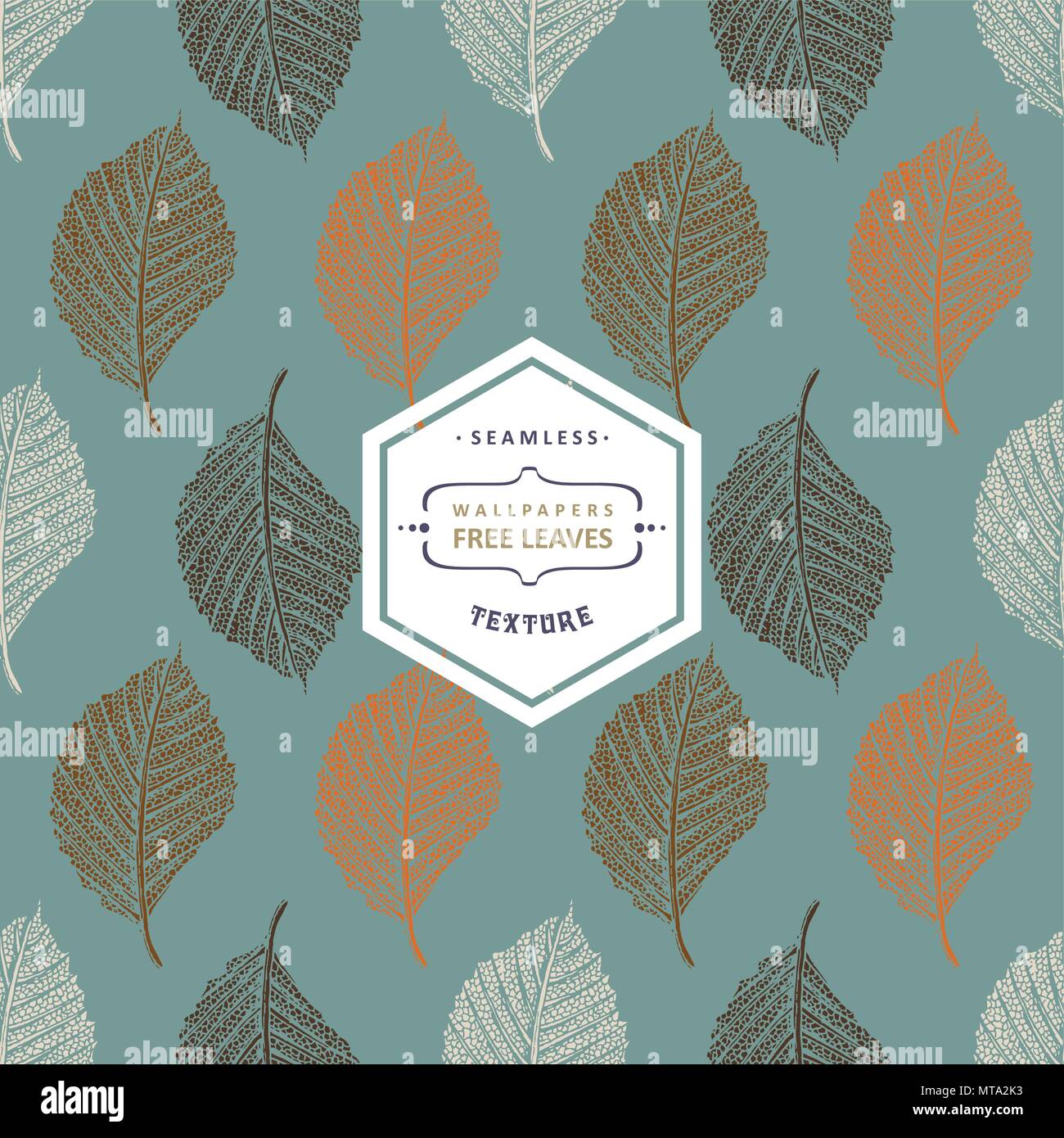 Florale nahtlose Muster mit Herbst Blätter Stock Vektor