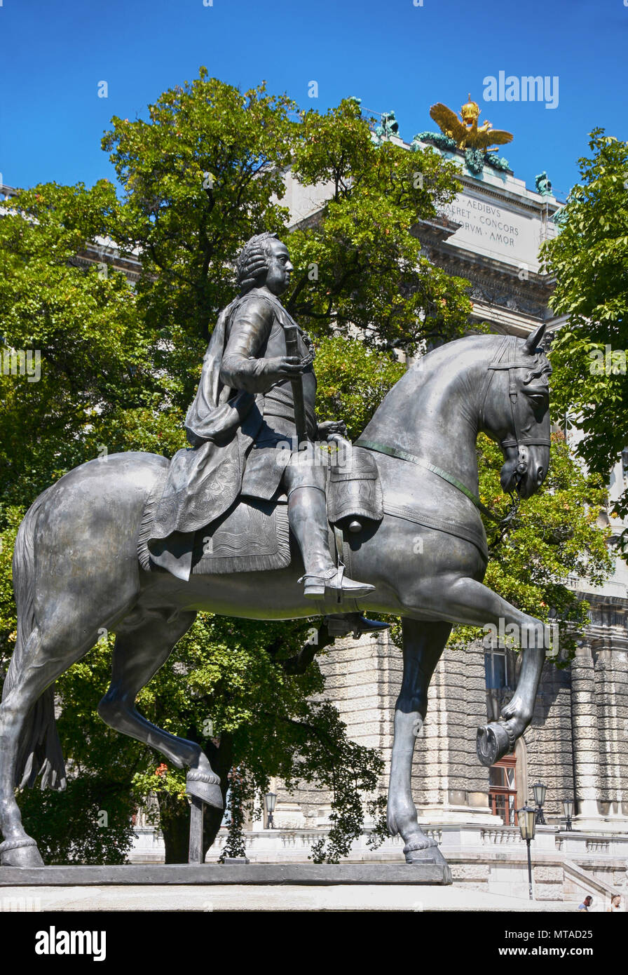 Statue von Kaiser Franz I. Stephan von Lothringen, Burggarten in Wien, Österreich Stockfoto