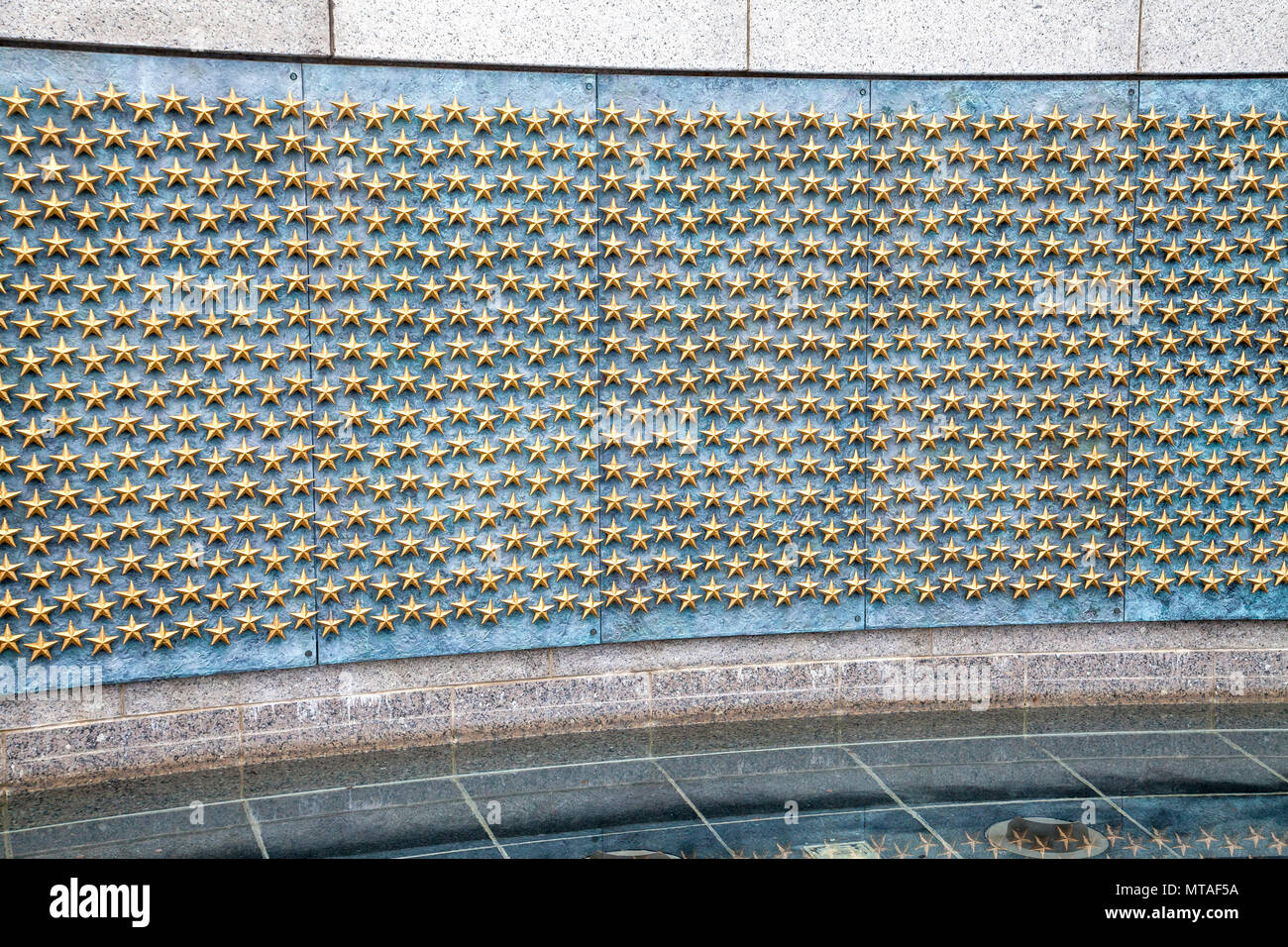 Weltkrieg II Gold Star Mauer der Erinnerung, Washington D.C., USA Stockfoto