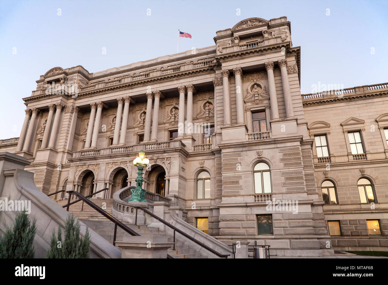 Fassade von Jefferson Gebäude, Washington DC, USA Stockfoto