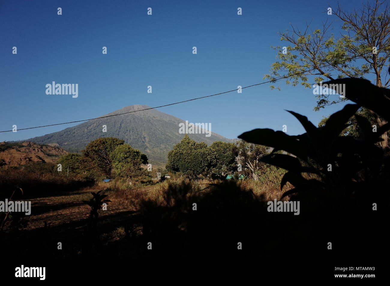 Mount Rinjani Nationalpark Szene Stockfoto