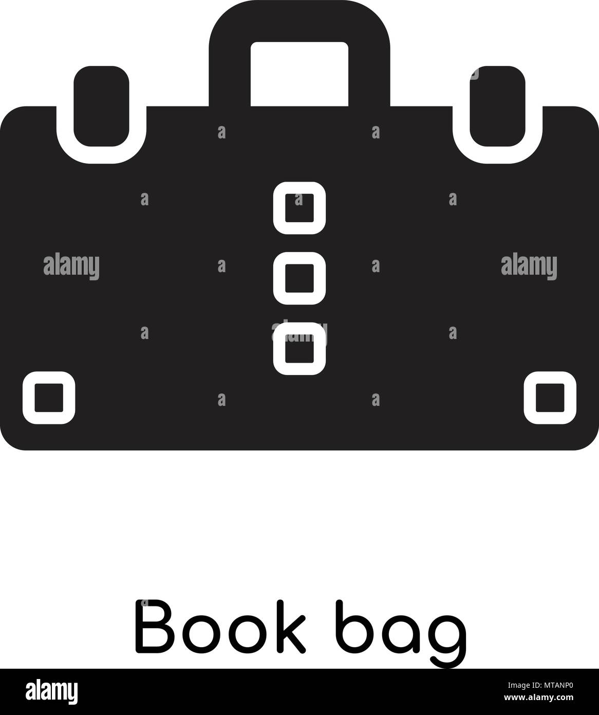 Buch Tasche Symbol auf weißem Hintergrund Stock Vektor