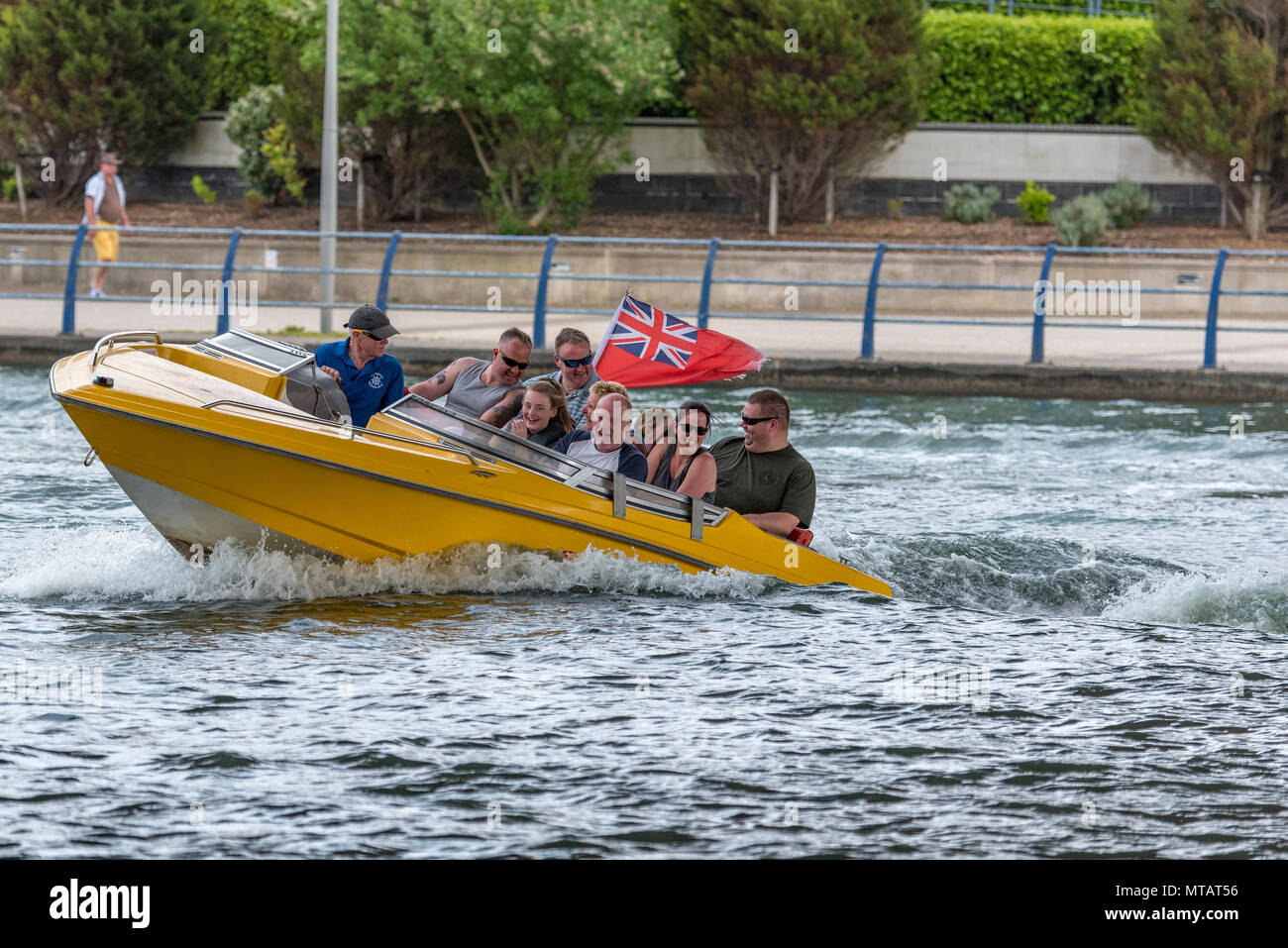 Southport Marine Lake Jet Boot Stockfoto