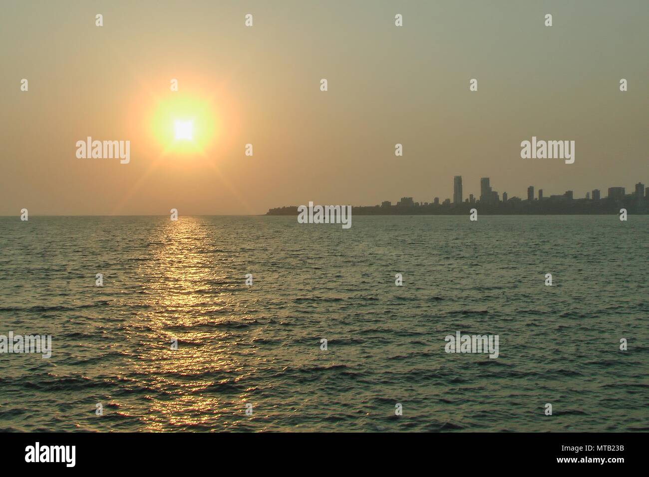 Sun Set in Mumbai Stockfoto