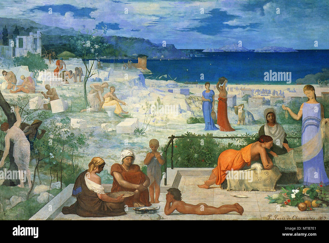 Pierre Puvis de Chavannes-griechischen Kolonie Massilia Stockfoto