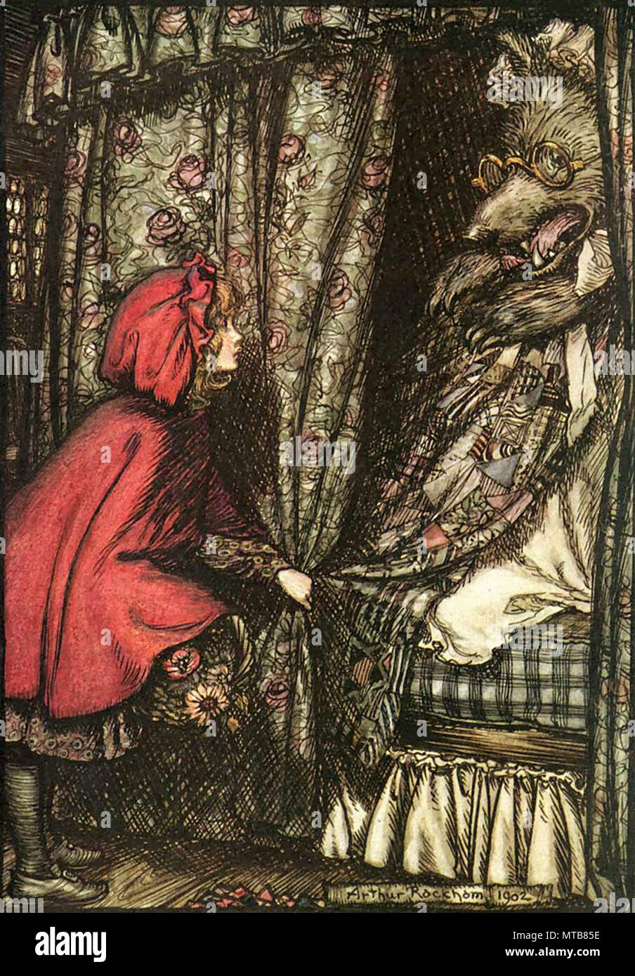 Arthur Rackham - Rotkäppchen 2 Stockfoto