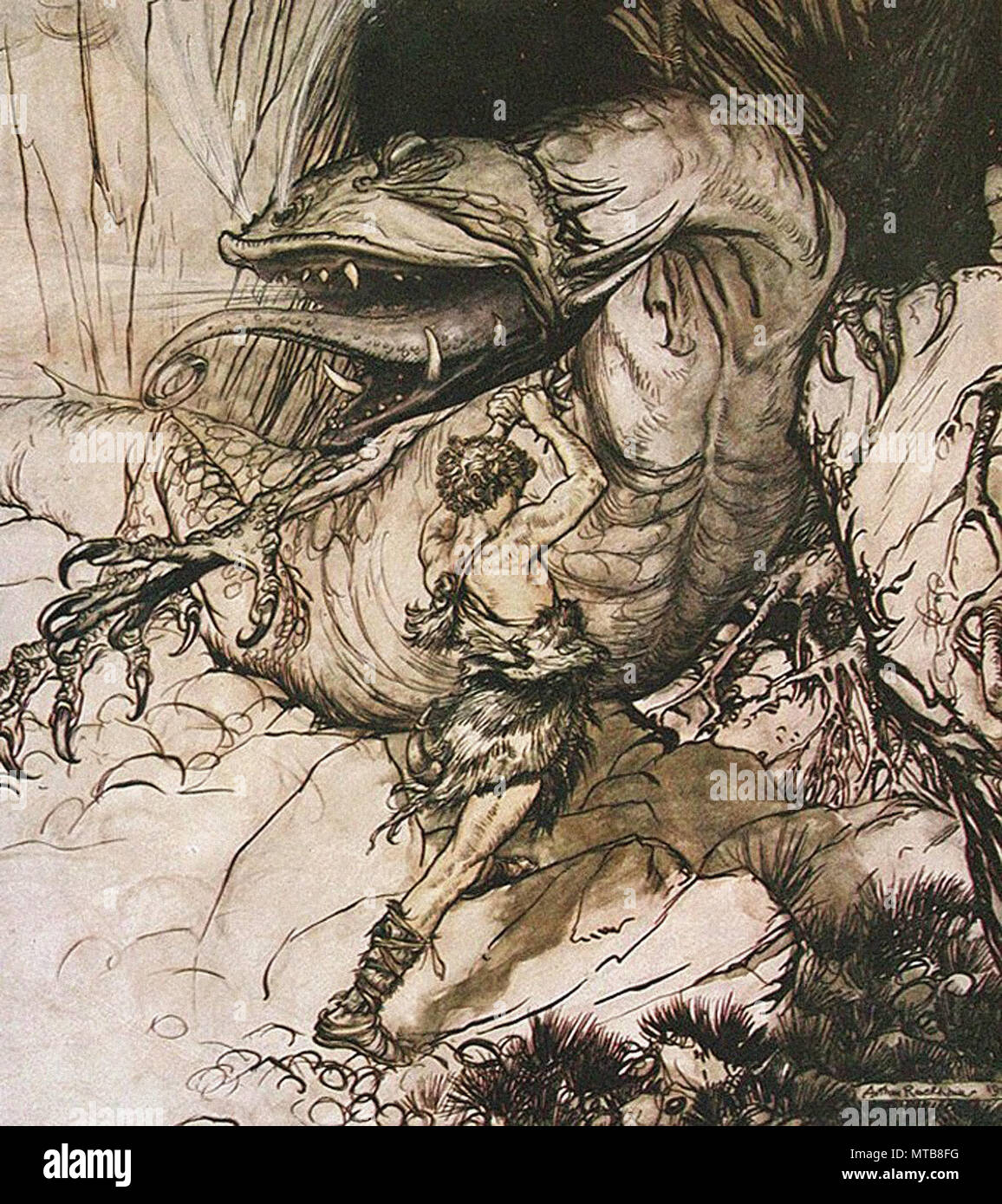 Arthur Rackham - Der Ring des Nibelungen 44 Stockfoto
