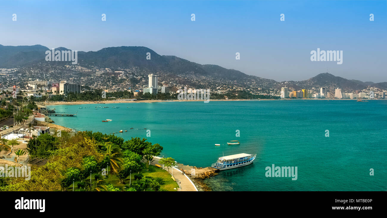 Küste von Acapulco in Mexiko Stadt. Stockfoto