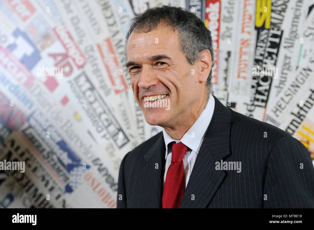 Italien, Rom, 29. Januar 2014: Italiens designierter Premier Carlo Cottarelli (ein ehemaliger Direktor International Monetary Fund) in einem Archiv bild Ph Stockfoto