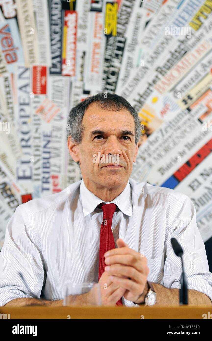 Italien, Rom, 29. Januar 2014: Italiens designierter Premier Carlo Cottarelli (ein ehemaliger Direktor International Monetary Fund) in einem Archiv bild Ph Stockfoto