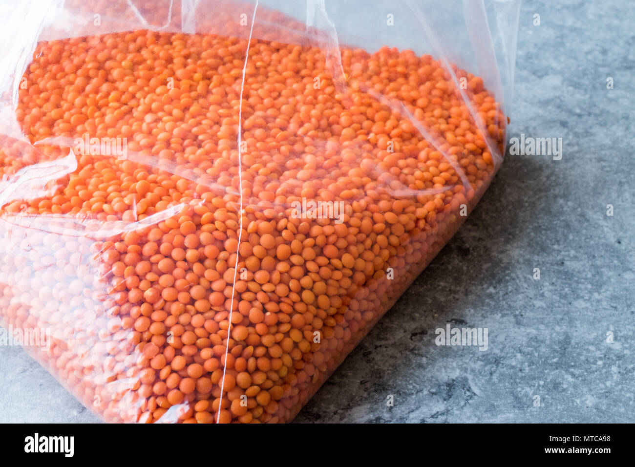 Trocken rote Linsen Müsli/masoor Dal. Organisches Produkt. Stockfoto