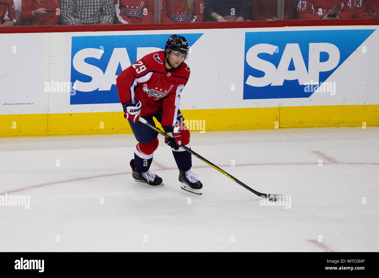 Hauptstädte Defenseman christliches Djoos (29). Stockfoto