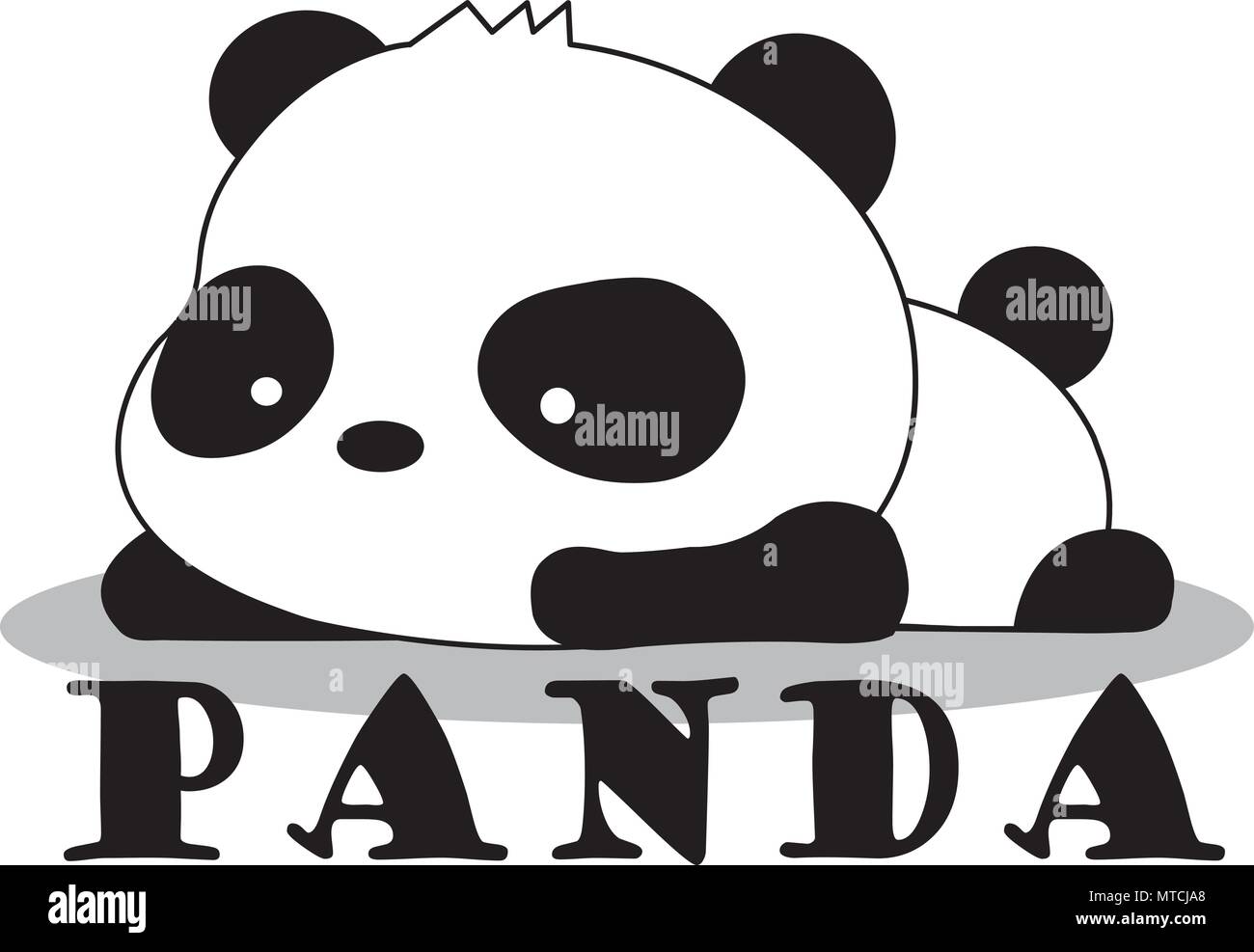 Baby Panda schlafend Vector Illustration Stock Vektor