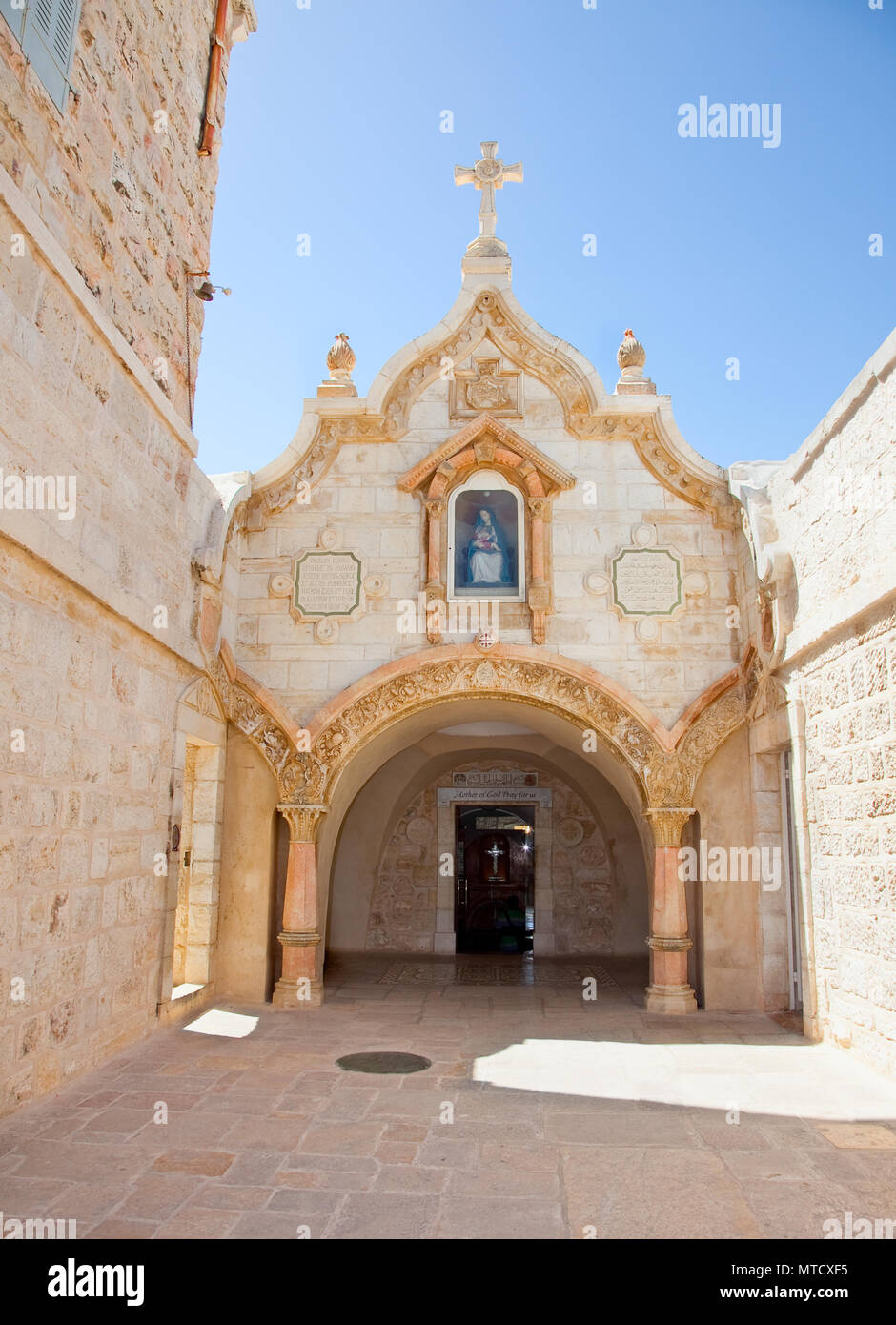 Milchgrotte Kirche der Jungfrau Maria in Bethlehem, Palästina, Israel Stockfoto