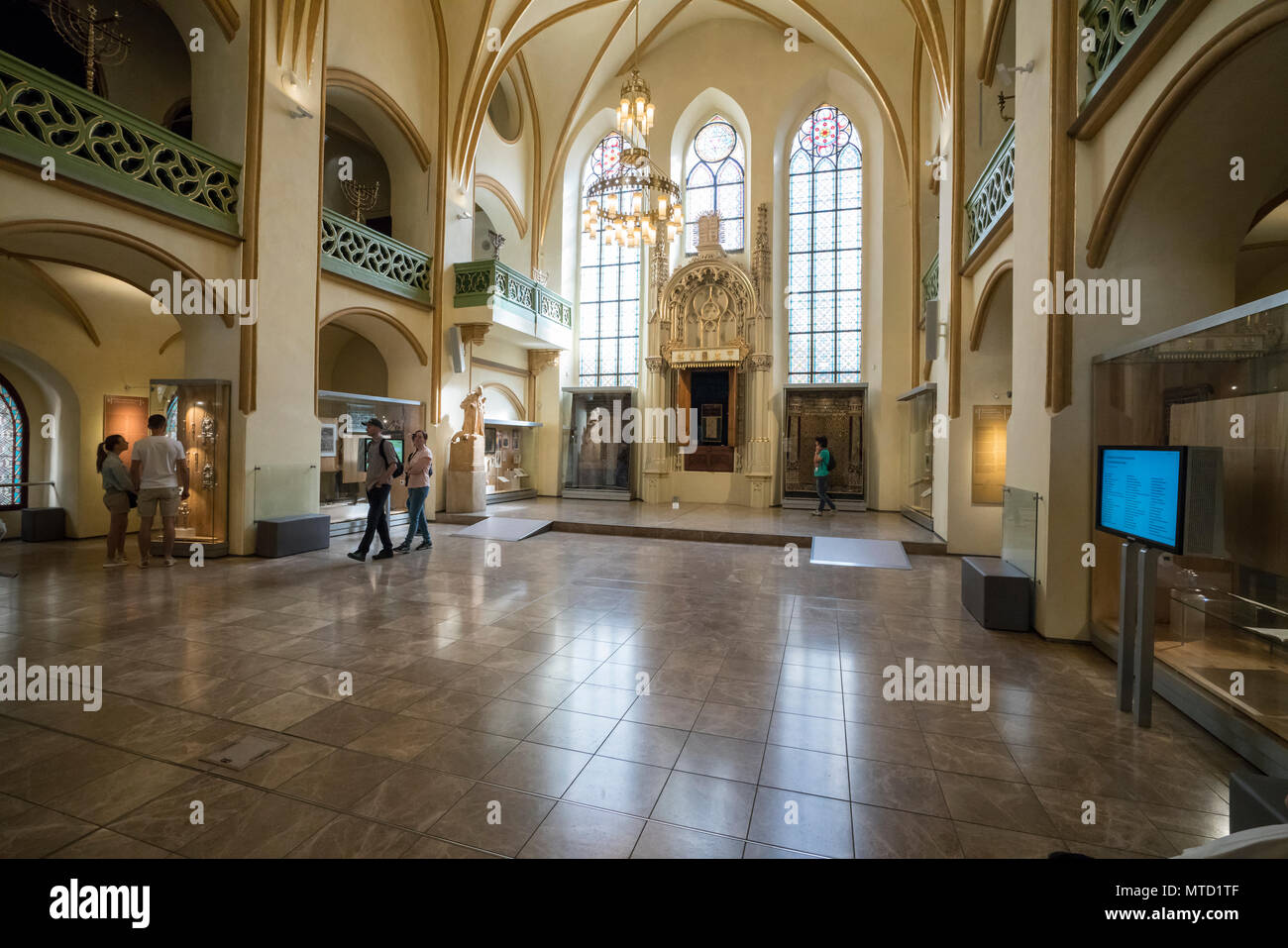 Blick in das Innere des Jüdischen Museums in Prag, Tschechische Republik Stockfoto