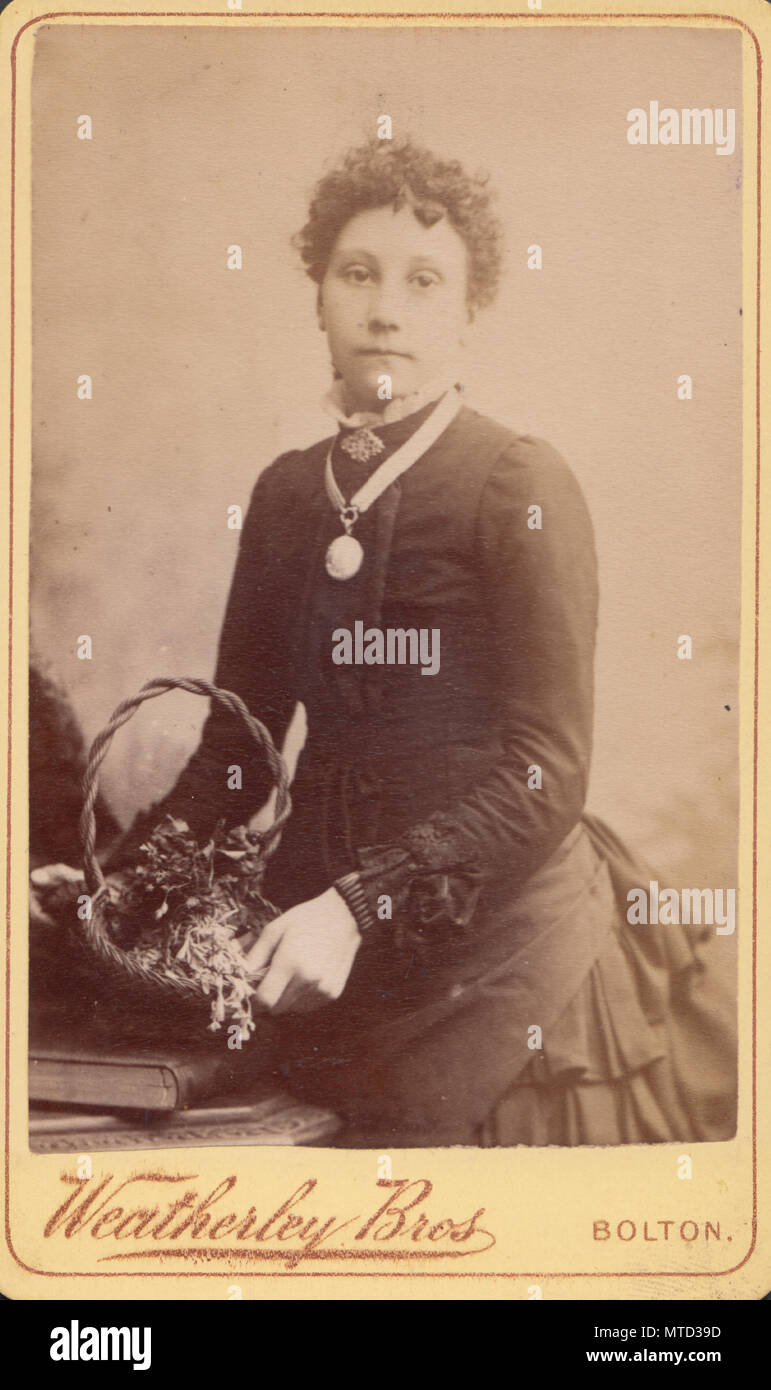 Bolton CDV (Carte de Visite) eines viktorianischen Dame Stockfoto
