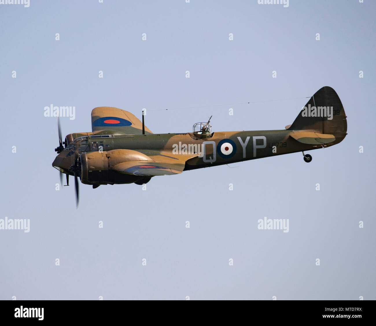 Restaurierte Bristol Blenheim Mk.1 das Fliegen an der Shuttleworth Trust Stockfoto