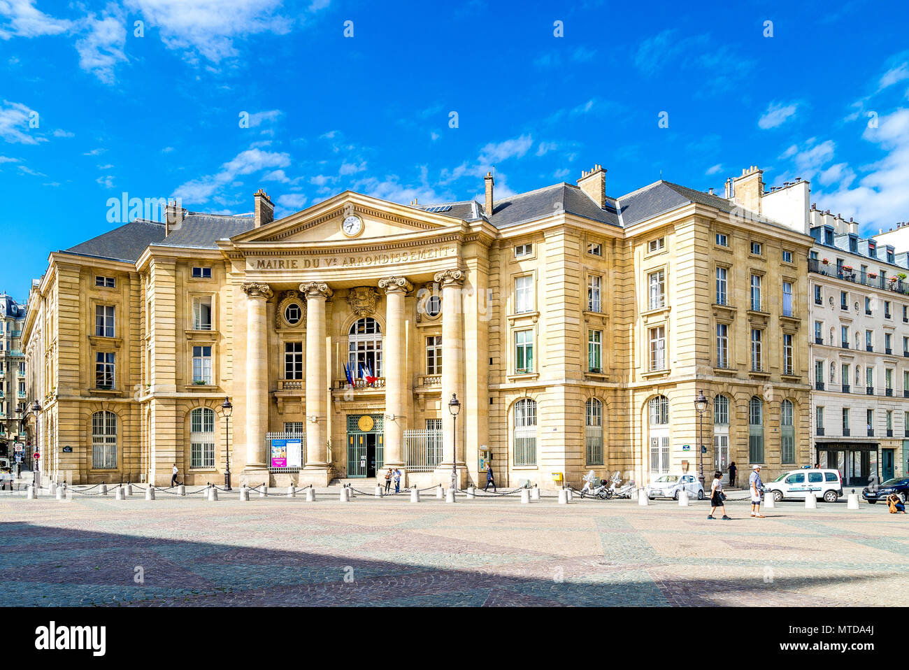 Das Rathaus des 5. Arrondissement in Paris, Frankreich Stockfoto