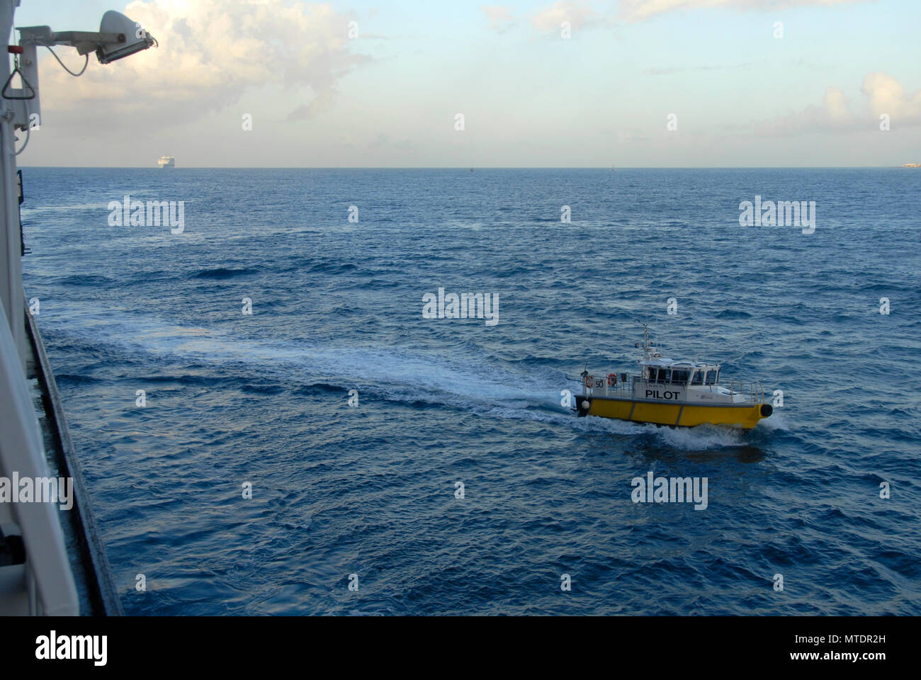 Lotsenboot, St Maarten, Karibik Stockfoto